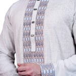 লাইট অ্যাশ কালার শেনিল পাঞ্জাবী 
 কোডঃ ১০৩ - Image 2